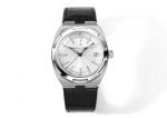 AOF Factory Copy Vacheron Constantin Overseas Date Watch White Dial Black Rubber 41MM
